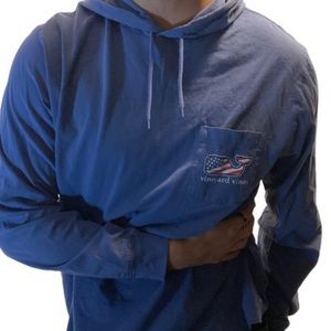 Vineyard Vines Men's Patriotic Longsleeve w hood